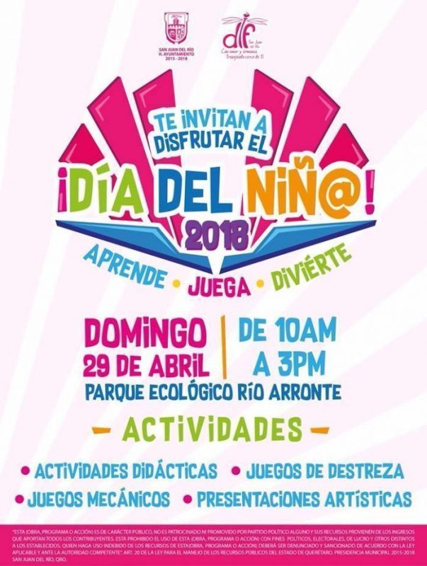 Municipio y DIF SJR invitan al Festival del Día del Niño 1