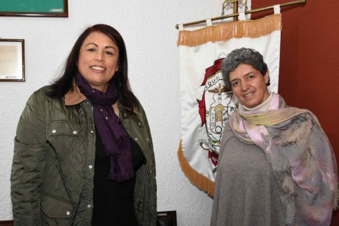 Sostienen encuentro Elvia Montes y rectora Teresa García Gasca Sostienen encuentro Elvia Montes y rectora Teresa García Gasca