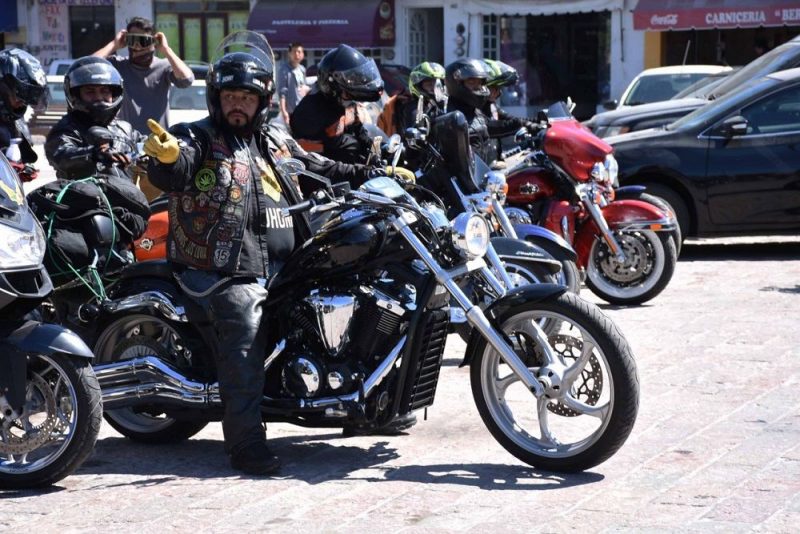En Ezequiel Montes integrantes de la 9ª rodada biker “Rally Querejalpan” 2