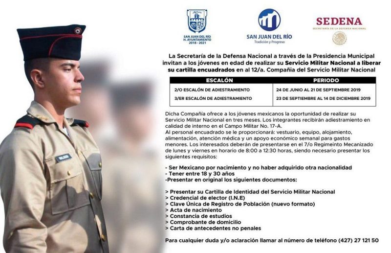 Invitan SEDENA y municio de SJR a realizar Servicio Militar en 3 meses