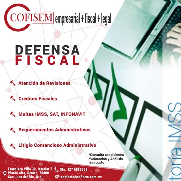 COFISEM abogados en Querétaro. Defensa fiscal