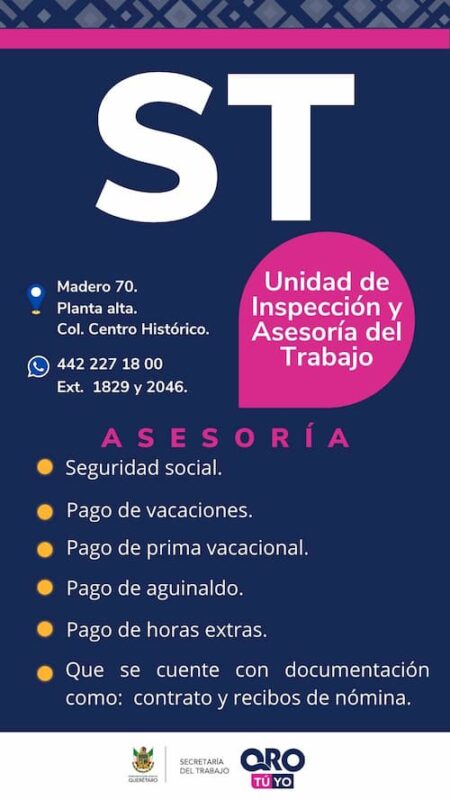 Secretaría del trabajo inspecciona 110 a centros de trabajo en Querétaro 1