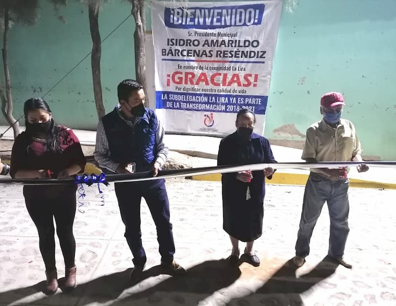 Amarildo Barcenas entrega obra de mejoramiento urbano en La Lira, Pedro Esocbedo