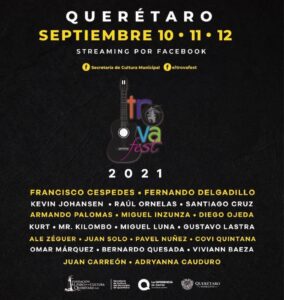 21 artistas locales, nacionales e internacionales participarán en el Trovafest 2021