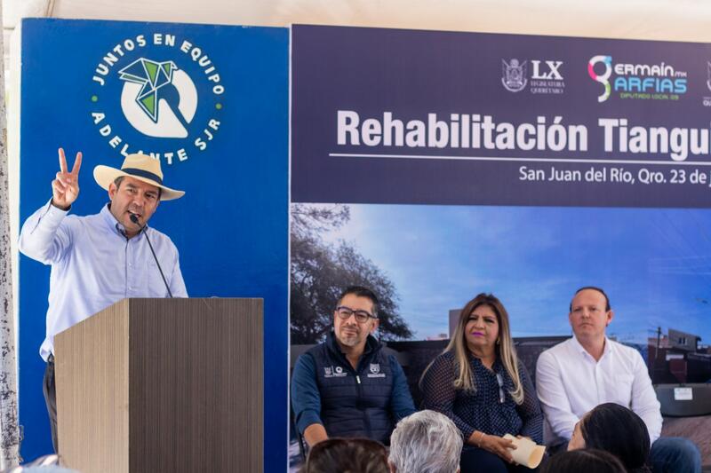 Trabajos de rehabilitación en el Tianguis Las Garzas mejoran la imagen urbana