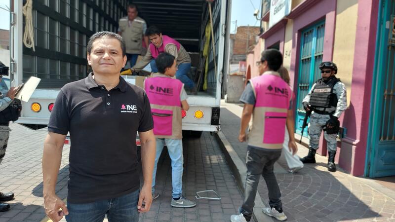 Llega material electoral a oficinas del INE en San Juan del Río para elecciones del 2 de junio
