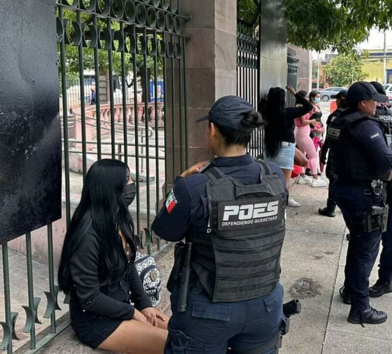 Operativo policiaco para regular sexoservicio en centro de Querétaro