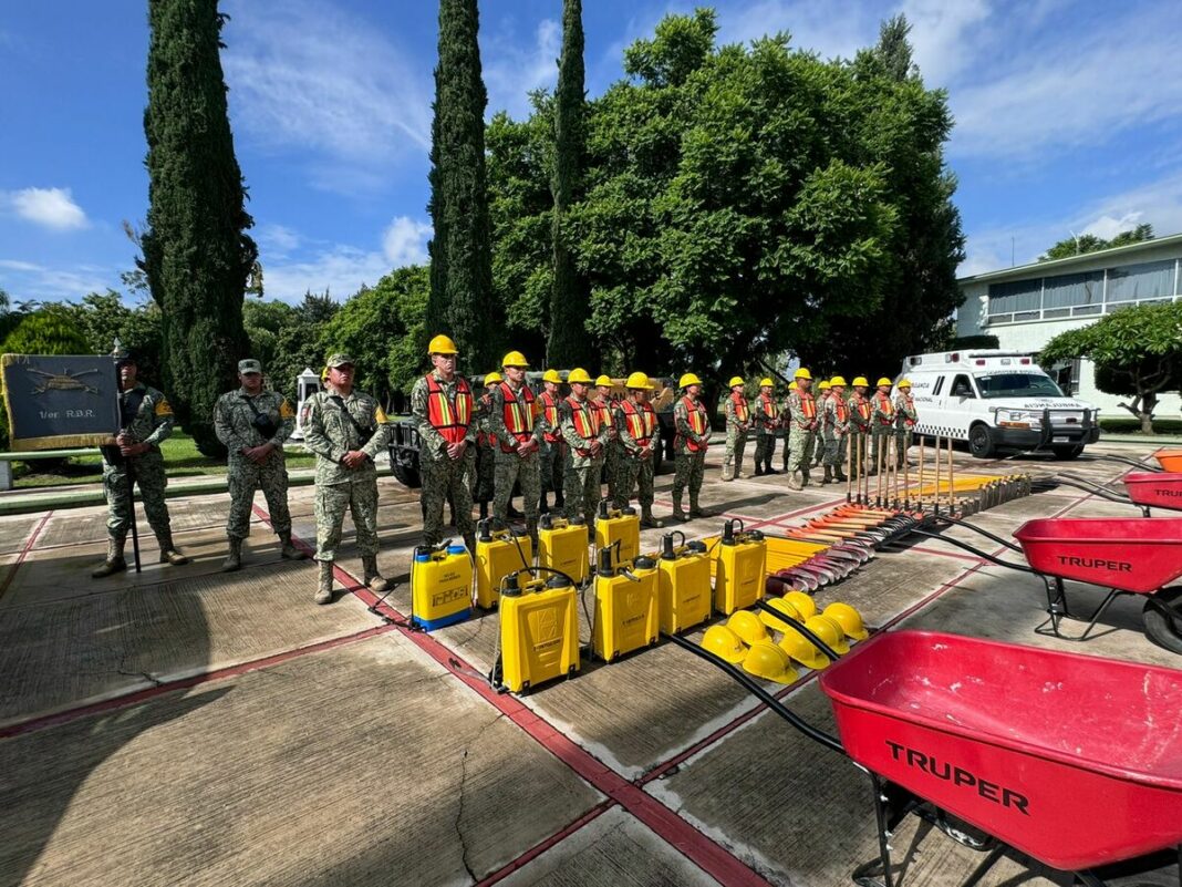 Ejército Mexicano y Guardia Nacional coordinan acciones con autoridades para la temporada de lluvias en Querétaro