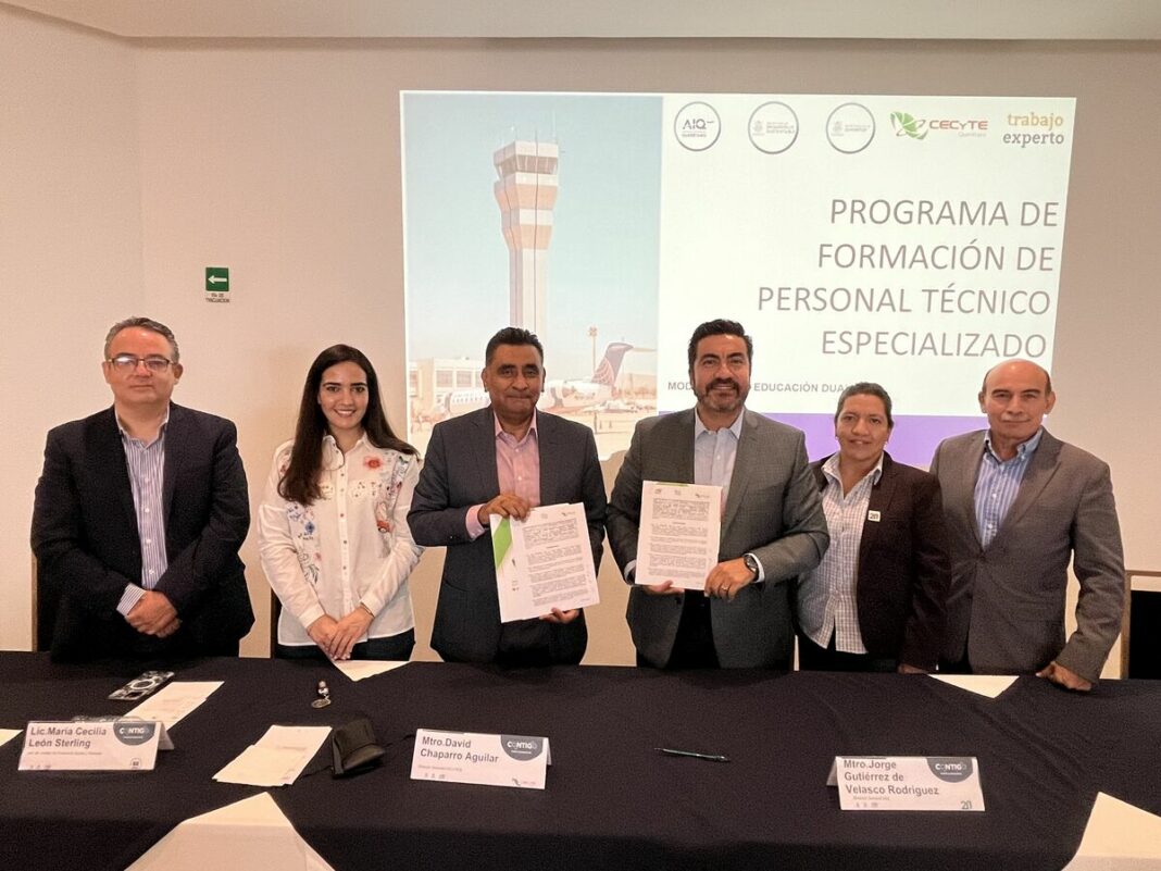 CECyTEQ y AIQ firman convenio para fortalecer Educación Dual