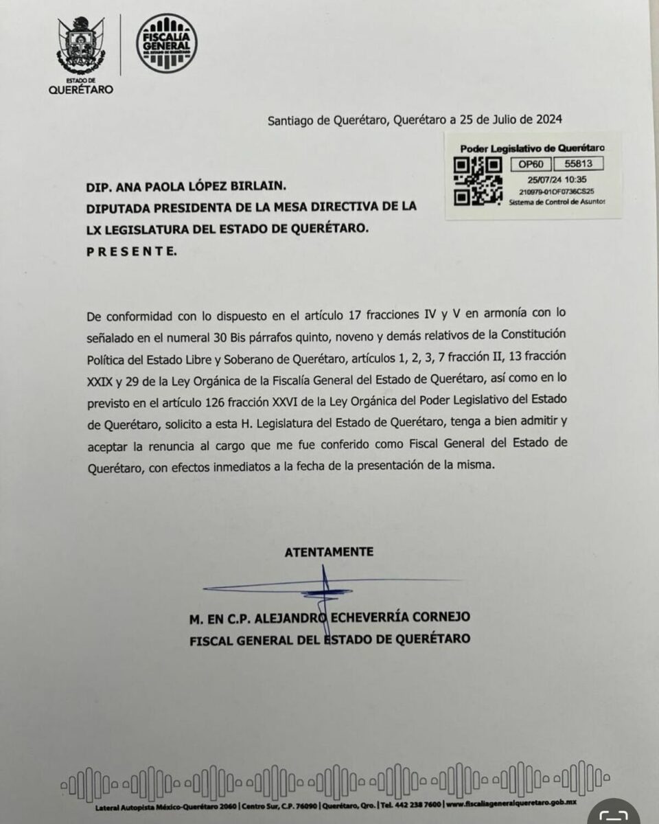 Dan inicio al proceso para designar al nuevo fiscal general del Estado de Querétaro