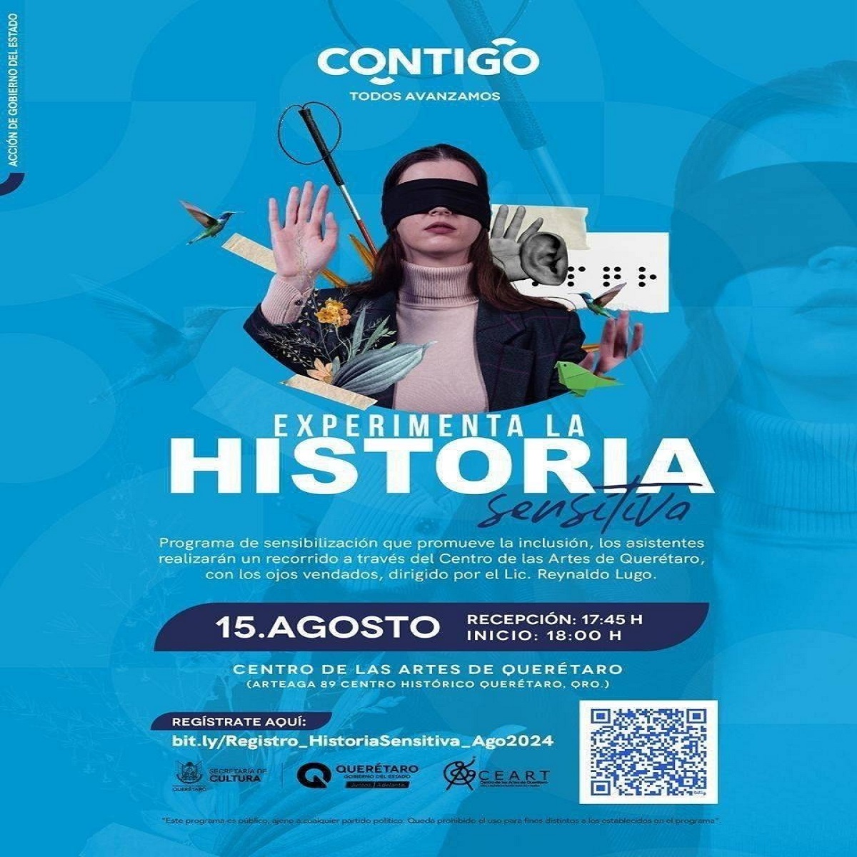 SECULT invita a "Experimenta la Historia Sensitiva" este jueves 15 de agosto