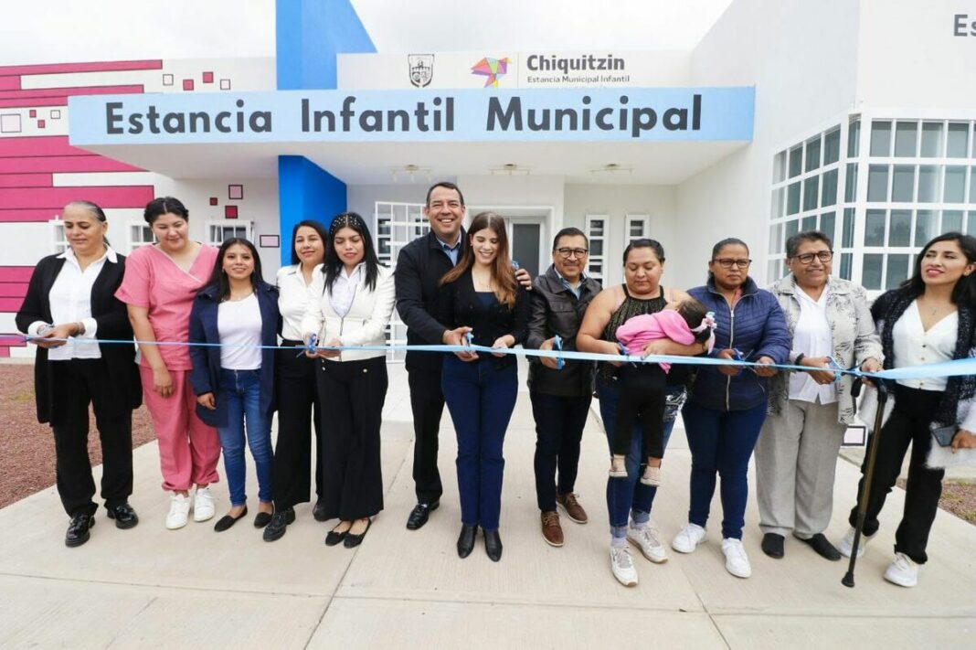 Georgina Sánchez y Roberto Cabrera inauguran la Estancia Infantil Chiquitzin en La Rueda