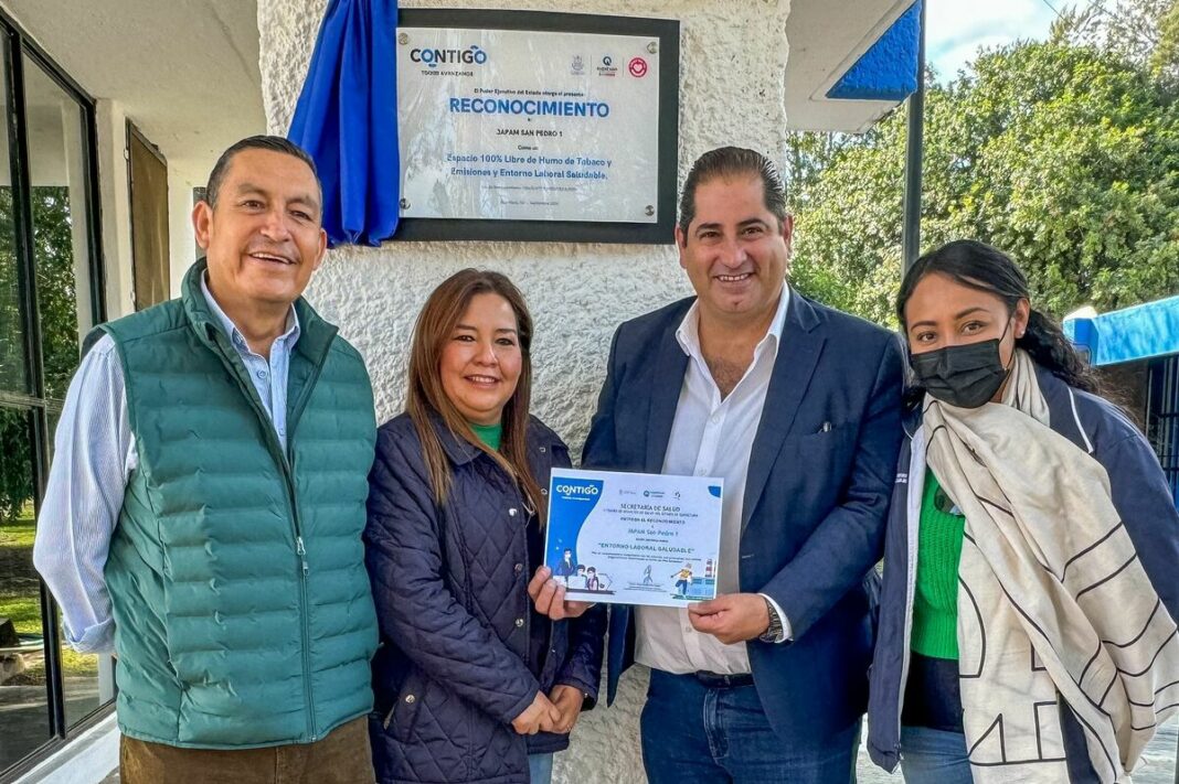 Certifican Planta de Tratamiento San Pedro como Espacio Libre de Humo y Entorno Laboral Saludable