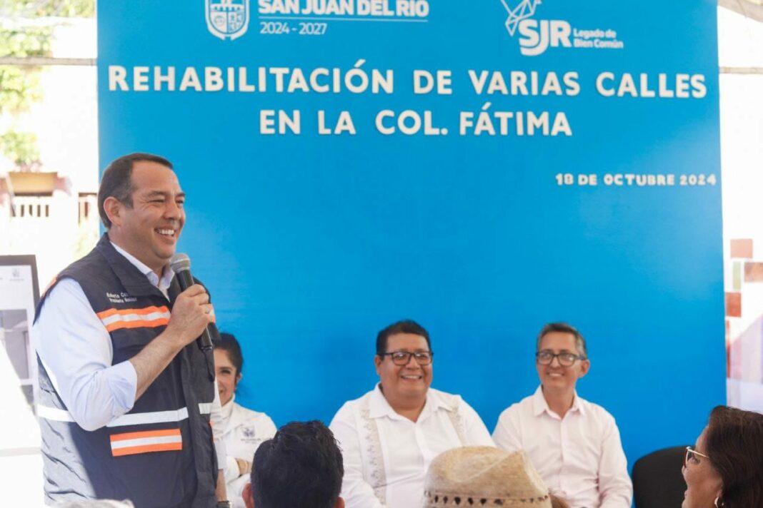 Roberto Cabrera rehabilita calles en la colonia Fátima con cerca de 4 mdp de inversión