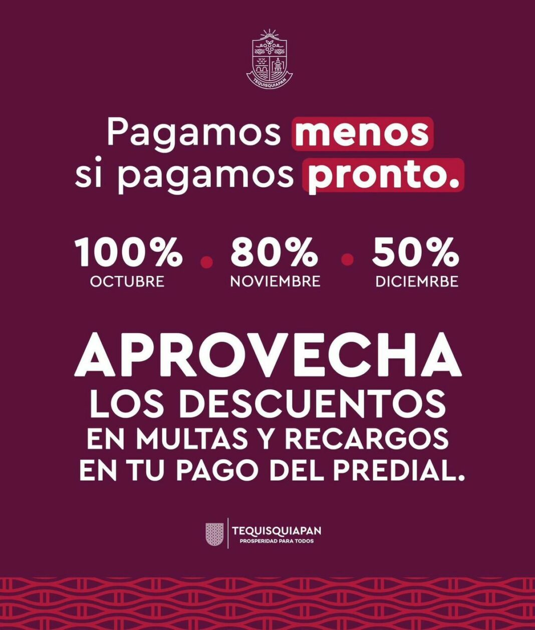 Tequisquiapan lanza esquema de descuentos en pago de predial