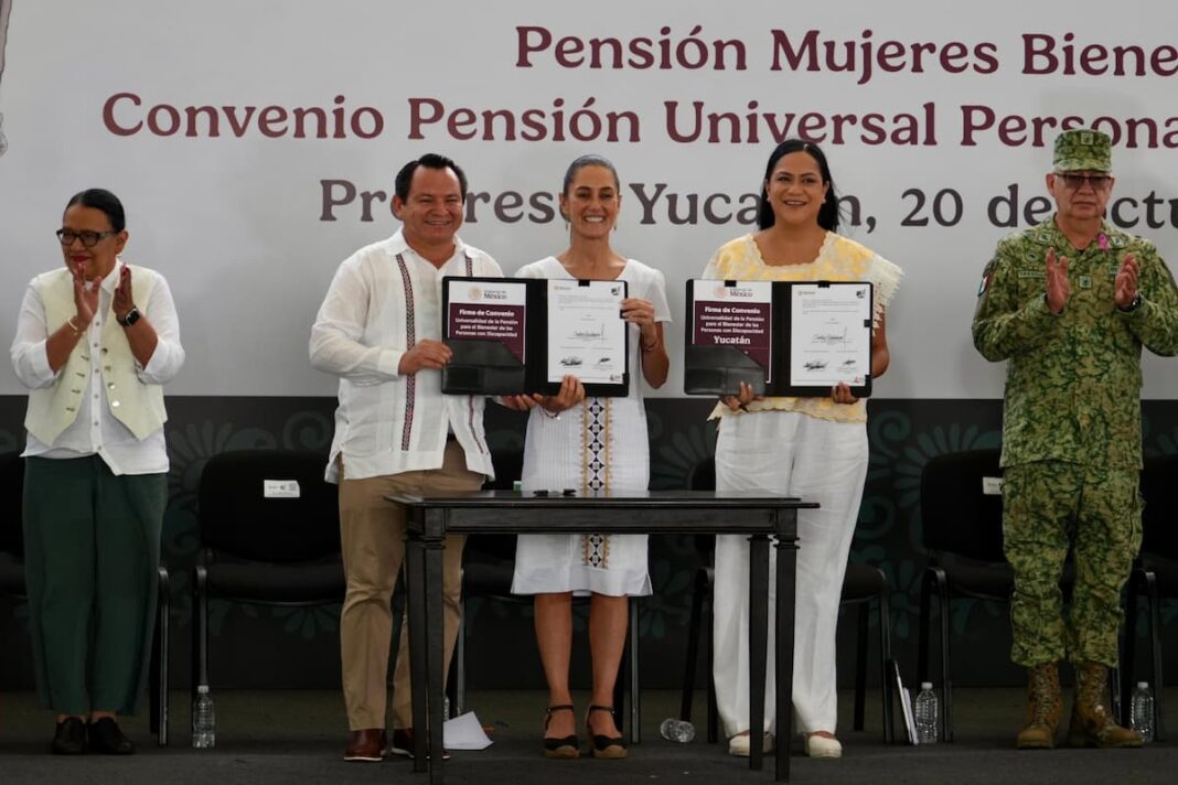 Yucatán ya cuenta con Pensión Universal para Personas con Discapacidad: Claudia Sheinbaum