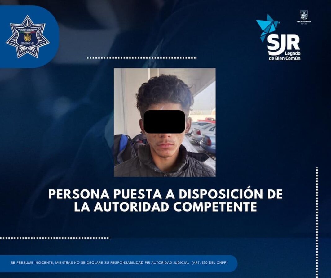 Aseguran a masculino por intento de robo de vehículo en San Juan del Río