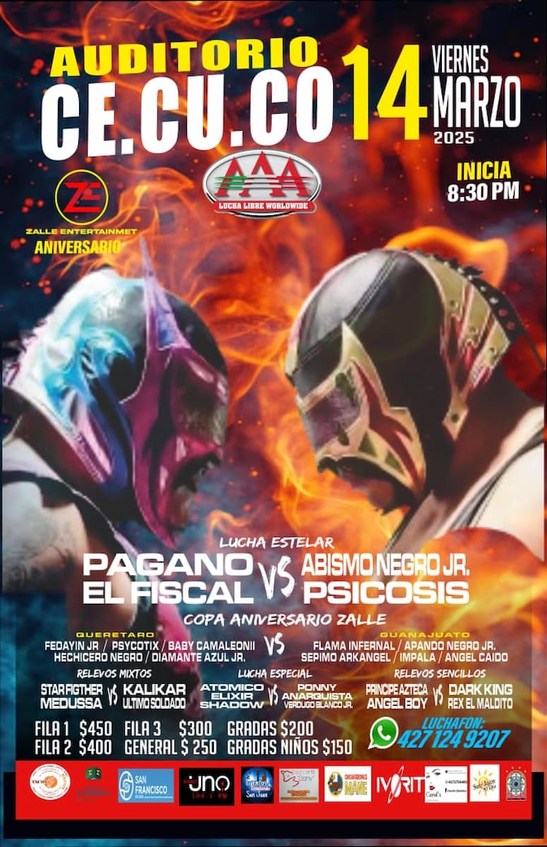 Luchadores sanjuanenses brillarán en función de lucha libre de la AAA